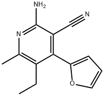 3-Pyridinecarbonitrile,2-amino-5-ethyl-4-(2-furanyl)-6-methyl-(9CI) Structure