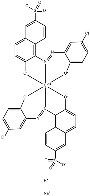 disodium hydrogen bis[5-[(5-chloro-2-hydroxyphenyl)azo]-6-hydroxynaphthalene-2-sulphonato(3-)]chromate(3-) Structure