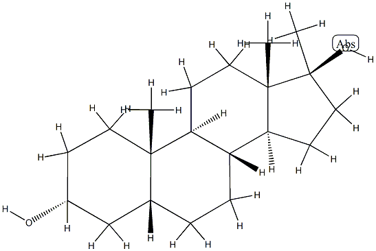 17α-Methyl-5β-androstane-3α,17β-diol, 641-84-9, 结构式
