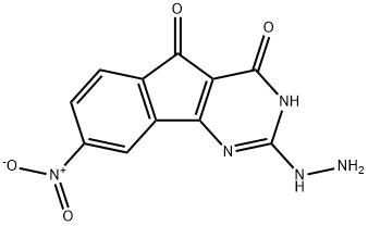 1H-Indeno1,2-dpyrimidine-2,4,5(3H)-trione, 8-nitro-, 2-hydrazone Structure