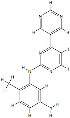 N*3*-[4,5']BIPYRIMIDINYL-2-YL-4-METHYL-BENZENE-1,3-DIAMINE 化学構造式