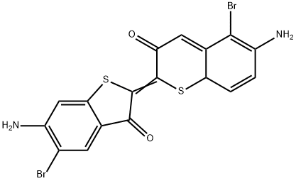 6,6'-ジアミノ-5,5'-ジブロモ-Δ2,2'(3H,3'H)-ビベンゾ[b]チオフェン-3,3'-ジオン 化学構造式