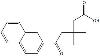 β,β-ジメチル-δ-オキソ-2-ナフタレンペンタン酸 化学構造式