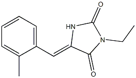 2,4-Imidazolidinedione,3-ethyl-5-[(2-methylphenyl)methylene]-(9CI) Structure