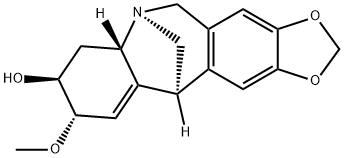 (6aS)-5,6aα,7,8,9,11-ヘキサヒドロ-6β,11β-メタノ-9β-メトキシ-6H-1,3-ベンゾジオキソロ[5,6-c][1]ベンゾアゼピン-8α-オール 化学構造式