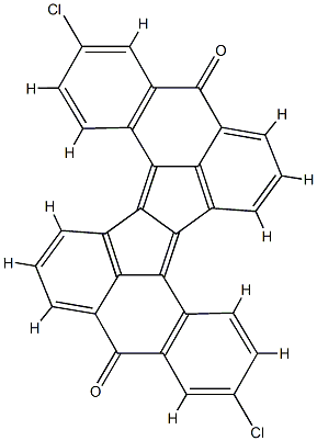 3,11-ジクロロアセアントリレノ[2,1-a]アセアントリレン-5,13-ジオン 化学構造式