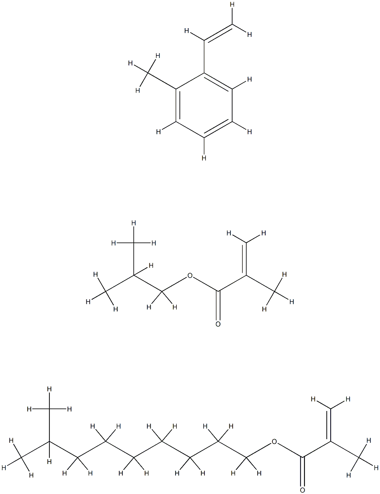 2-Propenoic acid, 2-methyl-, isodecyl ester, polymer with ethenylmethylbenzene and 2-methylpropyl 2-methyl-2-propenoate Struktur