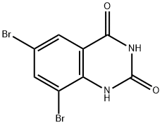 6,8-ジブロモキナゾリン-2,4(1H,3H)-ジオン 化学構造式