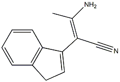 1H-Indene-3-acetonitrile,-alpha--(1-aminoethylidene)-(9CI) Structure