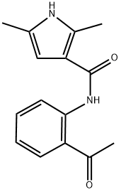 1H-Pyrrole-3-carboxamide,N-(2-acetylphenyl)-2,5-dimethyl-(9CI) Structure