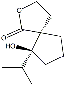 2-Oxaspiro[4.4]nonan-1-one,6-hydroxy-6-(1-methylethyl)-,(5R,6S)-rel-(9CI) Structure