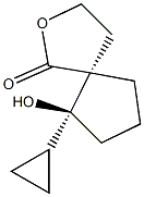 2-Oxaspiro[4.4]nonan-1-one,6-cyclopropyl-6-hydroxy-,(5R,6S)-rel-(9CI) Struktur