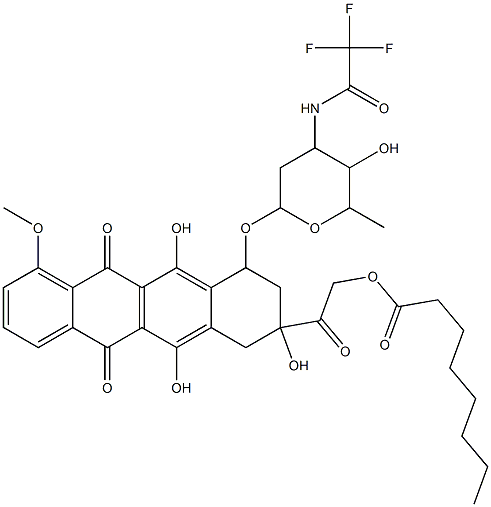 trifluoroacetyladriamycin-14-octanoate Struktur