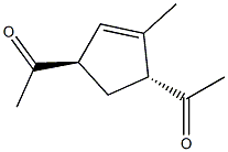 Ethanone, 1,1-[(1R,3R)-4-methyl-4-cyclopentene-1,3-diyl]bis-, rel- (9CI) Structure