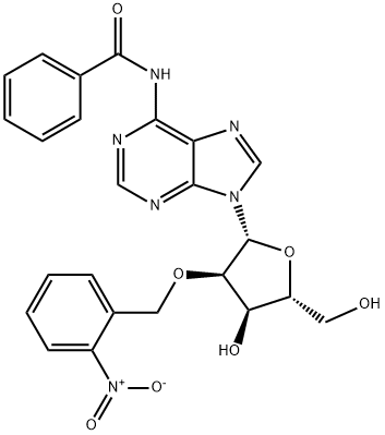 N-Benzoyl-2'-O-[(2-nitrophenyl)methyl]adenosine Struktur
