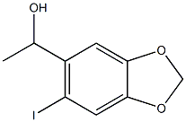 1-(6-碘苯并[D][1,3]二氧杂环戊烯-5-基)乙-1-醇, 64490-57-9, 结构式