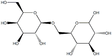 6-O-β-D-ガラクトピラノシル-α-D-グルコピラノース 化学構造式
