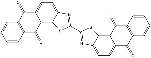 [2,2'-ビアントラ[2,1-d]チアゾール]-6,6',11,11'-テトラオン 化学構造式