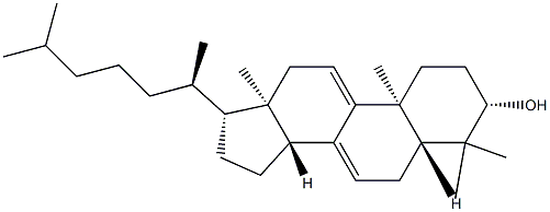 4,4-Dimethyl-5α-cholesta-7,9(11)-dien-3β-ol Struktur