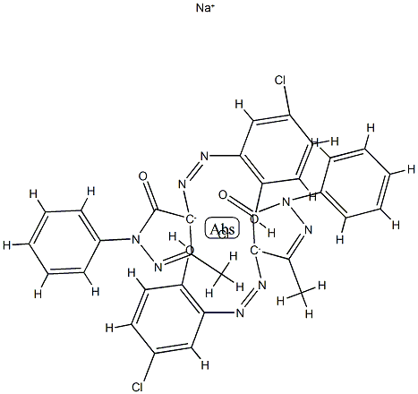 Chromate,bis[4-[(5-chloro-2-hydroxyphenyl)azo]-2,4-dihydro-5-methyl-2-phenyl-3H-pyrazol-3-onato]-,sodium Struktur