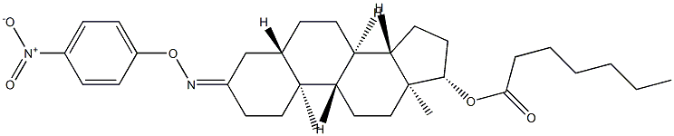 17β-Heptanoyloxy-5α-androstan-3-one O-(p-nitrophenyl)oxime 结构式