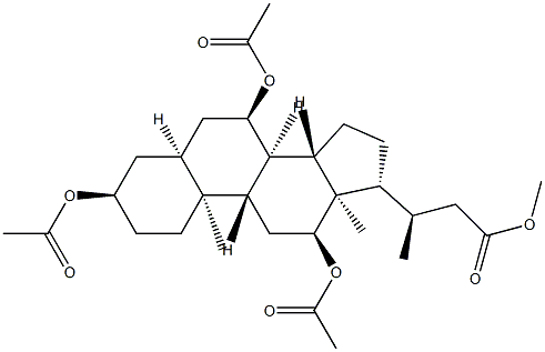 3α,7α,12α-Tris(acetyloxy)-24-nor-5β-cholan-23-oic acid methyl ester Structure