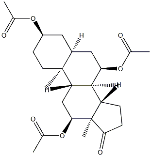 3α,7α,12α-Tris(acetyloxy)-5β-androstan-17-one Structure