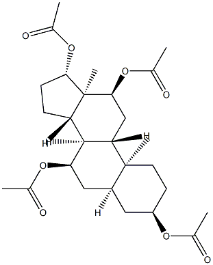 5β-Androstane-3α,7α,12α,17β-tetrol tetraacetate Structure