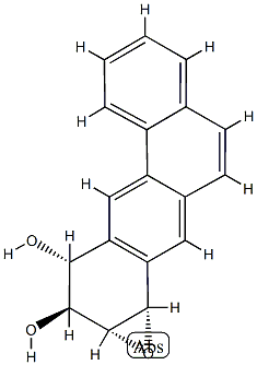 Benz(5,6)anthra(1,2-B)oxirene-2,3-diol, 1A,2,3,11B-tetrahydro-,(1A-alpha,2-beta,3-alpha,11B-alpha)-(+-)- Structure