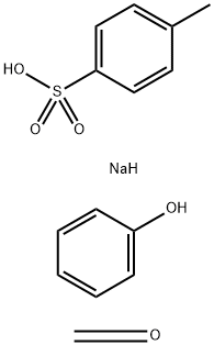 Benzenesulfonic acid, 4-methyl-, sodium salt, polymer with formaldehyd e and phenol Struktur