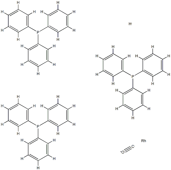 Rhodium, carbonylhydrotris(triphenylphosphine)-, (TB-5-23)- Structure