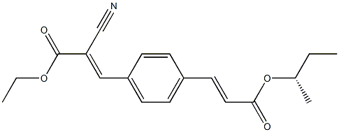 α-Cyano-4-[(E)-3-oxo-3-[[(S)-1-methylpropyl]oxy]-1-propenyl]cinnamic acid ethyl ester Struktur