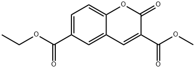 2-Oxo-α-chromene-3,6-dicarboxylic acid 6-ethyl 3-methyl ester Structure