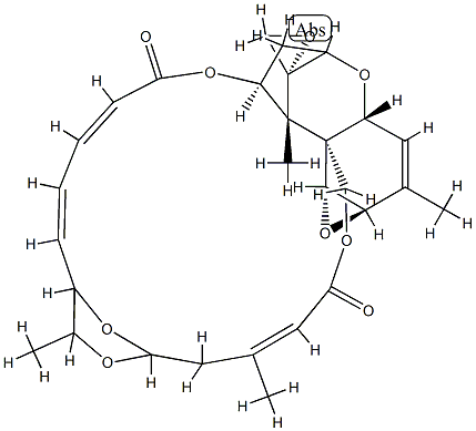 (7R,8S)-2',3'-Didehydro-7'-deoxo-2'-deoxy-7,8-epoxy-7',5'-(ethane-1,1-diyloxy)verrucarin A Struktur