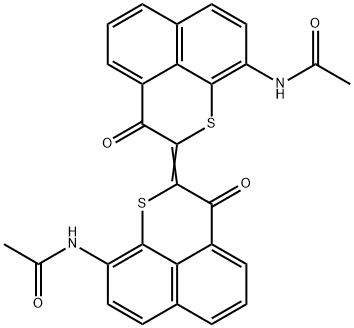 N,N'-(3,3'-Dioxo-Δ2,2'(3H,3'H)-binaphtho[1,8-bc]thiopyran-9,9'-diyl)bis(acetamide) Structure