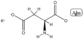 L-Aspartic acid, homopolymer, potassium salt
 化学構造式