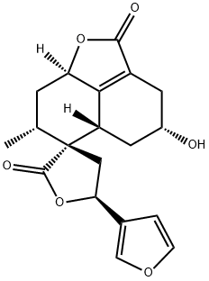 (3R,4'R,5S)-5-(3-Furyl)-3',4,5,5',5'aβ,7',8',8'aα-octahydro-4'α-hydroxy-7'α-methylspiro[furan-3(2H),6'-[6H]naphtho[1,8-bc]furan]-2,2'(4'H)-dione Structure