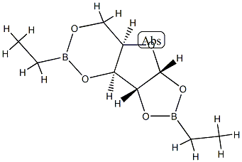 1-O,2-O:3-O,5-O-Bis(ethylboranediyl)-α-D-xylofuranose Structure