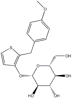 β-D-Glucopyranoside, 2-[(4-Methoxyphenyl)Methyl]-3-thienyl (9CI) Structure