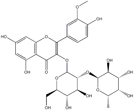 isorhamnetin-3-O-rhamnosyl(1-2)glucoside Struktur