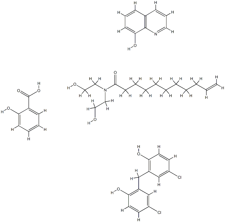 Undecylenoyl diethanolamide, dichlorophene, dimethyl sulfoxide, hydroxyquinoline salicylate combination Structure
