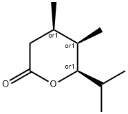2H-Pyran-2-one,tetrahydro-4,5-dimethyl-6-(1-methylethyl)-,(4R,5R,6R)-rel-(9CI) Struktur