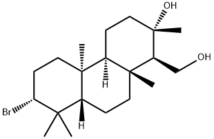 (1R,4aβ,8aα)-Tetradecahydro-7β-bromo-2β-hydroxy-2,4bβ,8,8,10aα-pentamethyl-1α-phenanthrenemethanol Structure