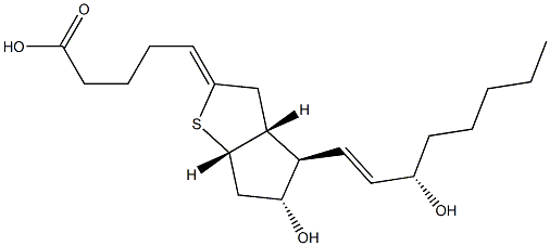 (5Z,13E,15S)-6,9α-Epithio-11α,15-dihydroxyprosta-5,13-dien-1-oic acid Struktur