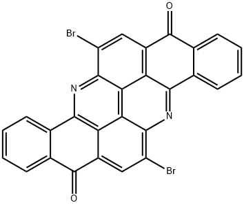 6,14-ジブロモベンゾ[h]ベンゾ[5,6]アクリジノ[2,1,9,8-klmna]アクリジン-8,16-ジオン 化学構造式