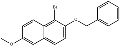 2-Benzyloxy-1-bromo-6-methoxynaphthalene 结构式