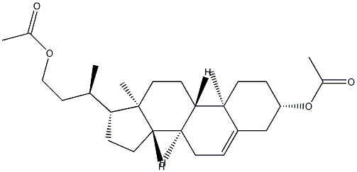 3,23-diacetoxy-24-nor-5-cholene Structure