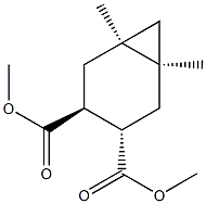 (1α,3α,4β,6α)-1,6-ジメチルビシクロ[4.1.0]ヘプタン-3,4-ジカルボン酸ジメチル 化学構造式