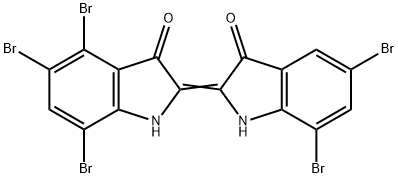 4,5,5',7,7'-Pentabromo-Δ2,2'(3H,3'H)-bi[1H-indole]-3,3'-dione Structure