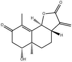 (3aS)-3aβ,5,5a,6,7,9bα-Hexahydro-6α-hydroxy-5aα,9-dimethyl-3-methylenenaphtho[1,2-b]furan-2,8(3H,4H)-dione Structure